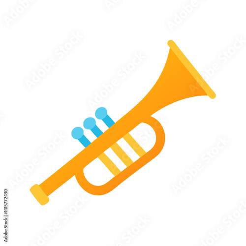  Artistic Jazz Trumpet Vector Illustration