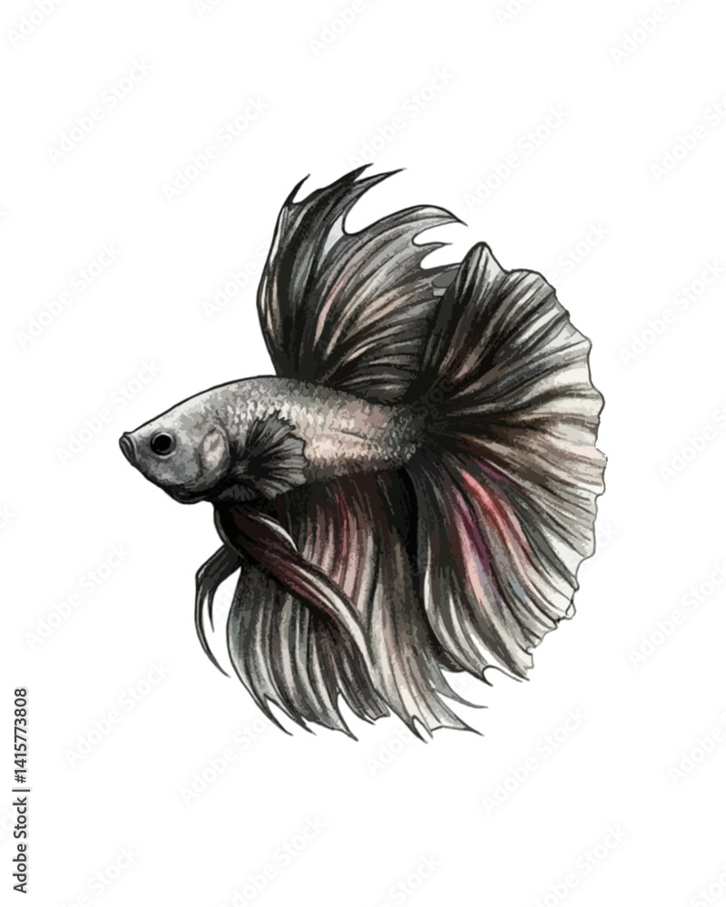 Obraz premium betta-fish-siamese
