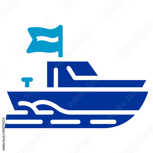 Patrol Boat Vector Icon