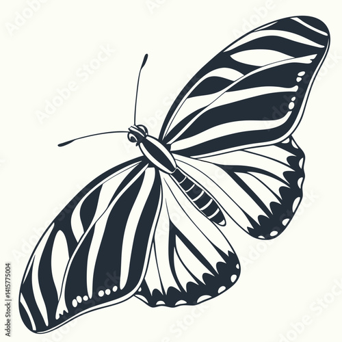 Zebra Longwing Butterfly – Horizontal Symmetry