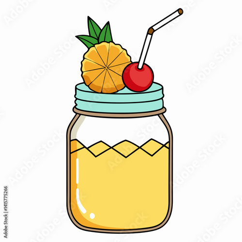 vector illustration of strawberry jam