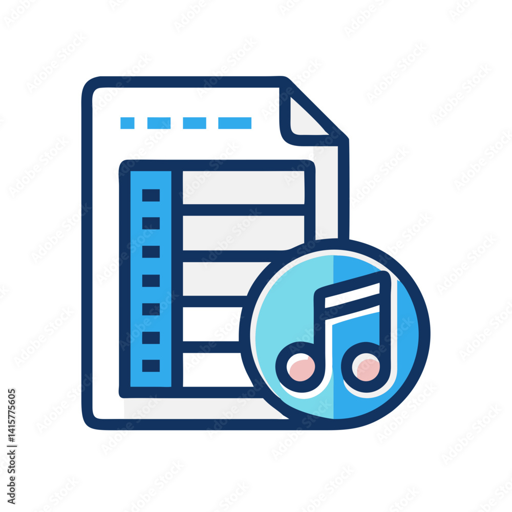 Fototapeta premium Icon for Music Documentaries