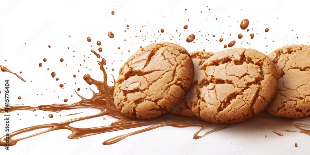 Cracked Cookies with Chocolate Splash Cracked Cookies with Chocolate Splash