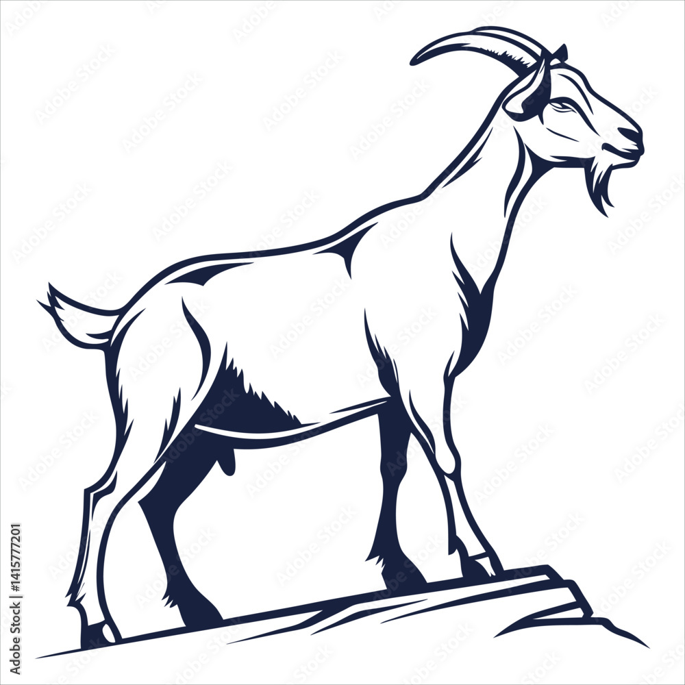 Fototapeta premium goat on the road