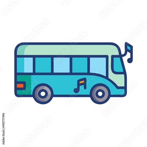  Music Tour Bus Icon for Performers