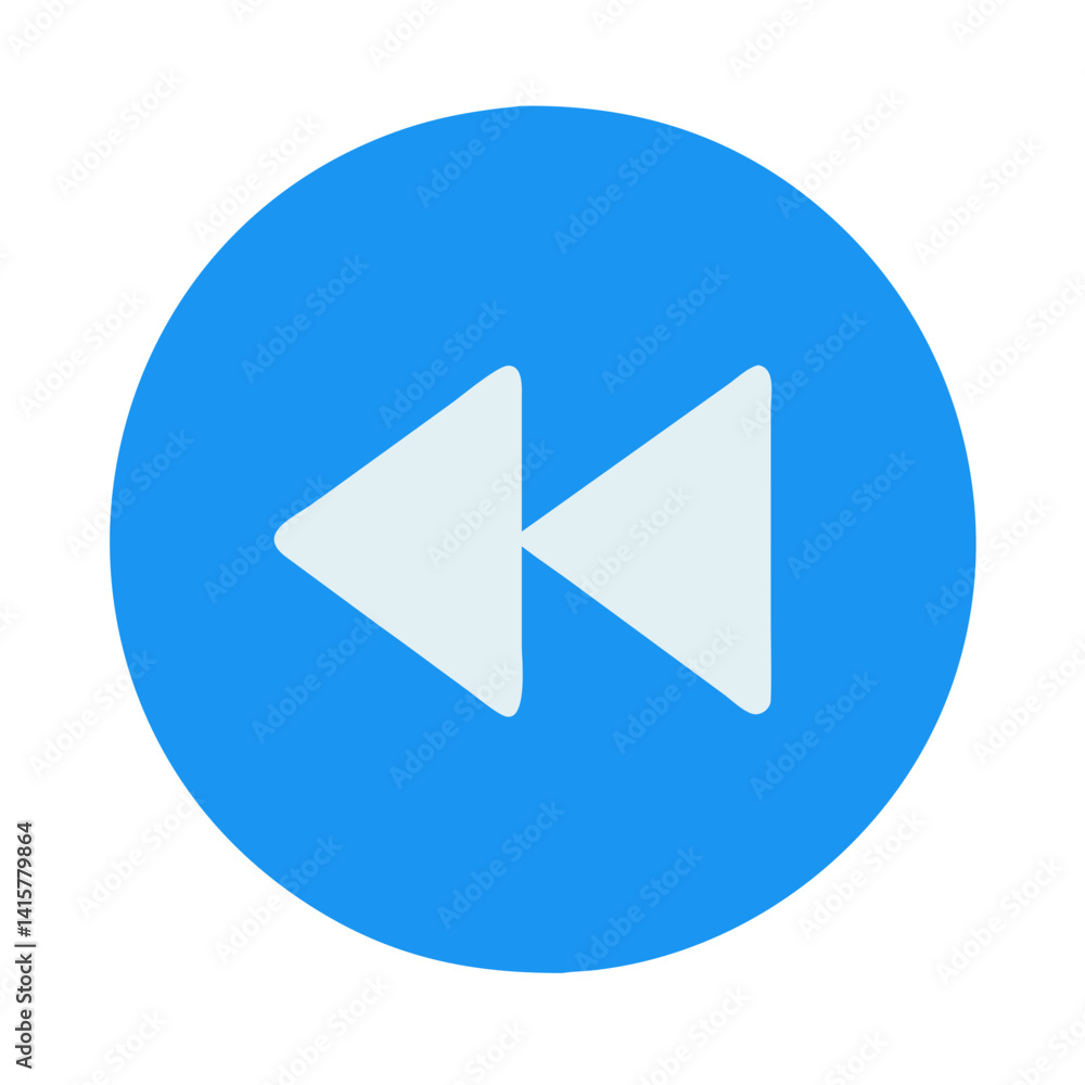 Rewind Button Icon for Music Playback Rewind Button Icon for Music Playback