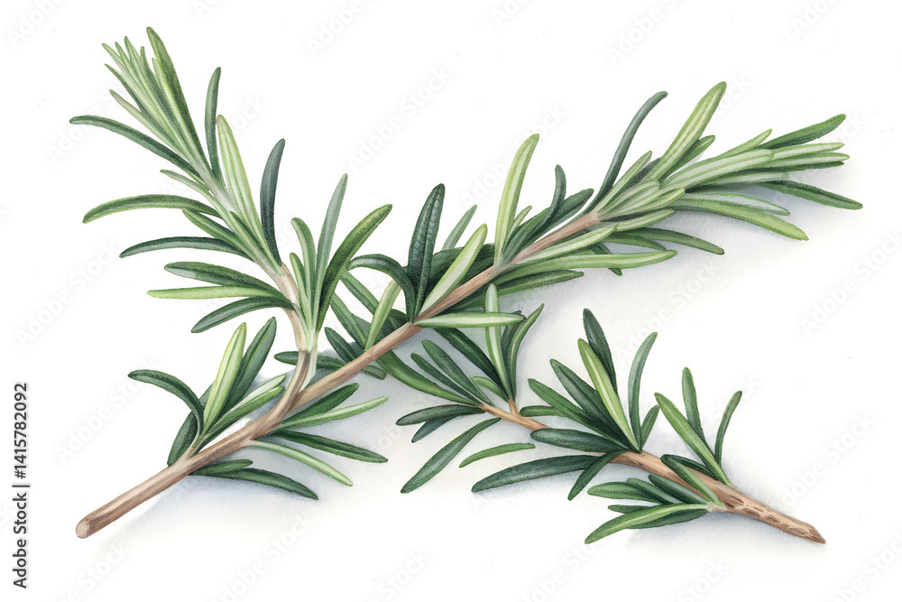 Fototapeta premium Fresh Rosemary Herb Sprigs
