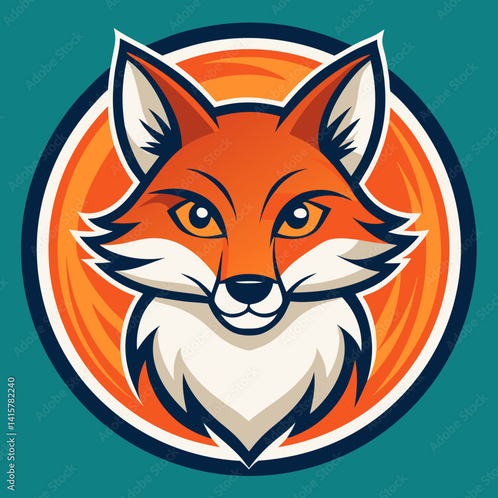 Obraz premium red fox vector mascot logo design