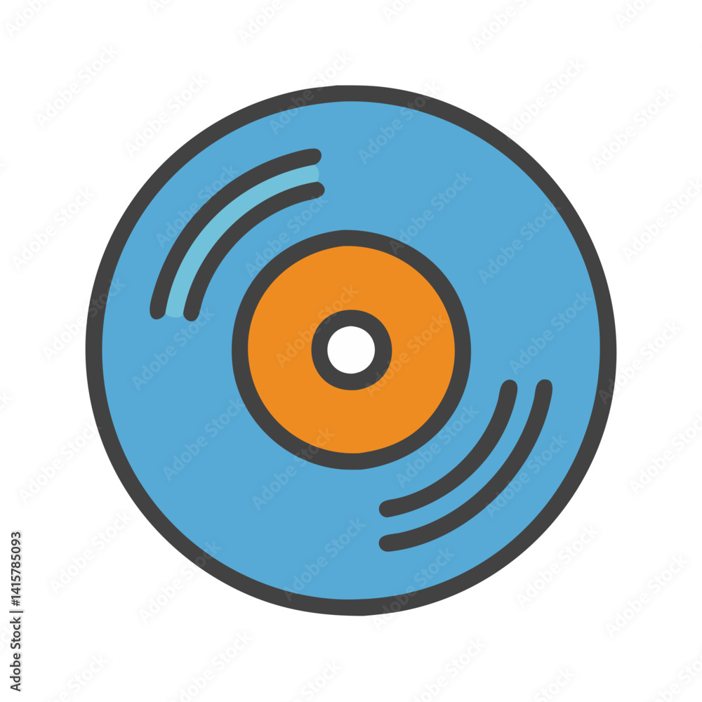 Unique Vinyl Record Icon for Art Projects Unique Vinyl Record Icon for Art Projects
