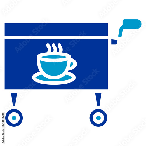 Coffee Cart Vector Icon