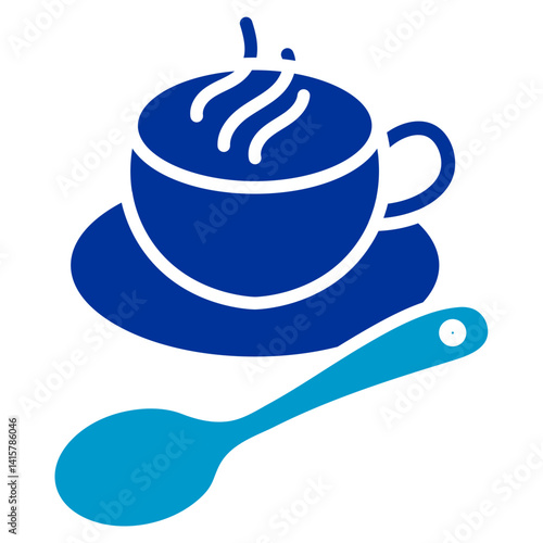Coffee Spoon Rest Vector Icon