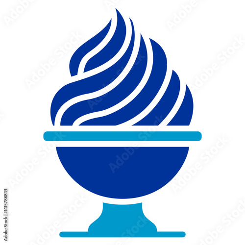 Sweetened Whipped Cream Vector Icon
