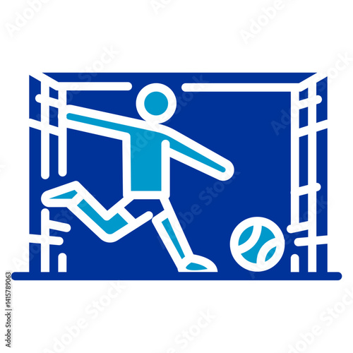 Soccer Penalty Kick Vector Icon