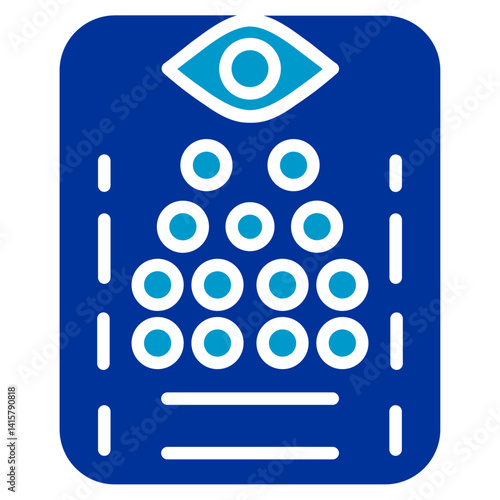 Eye Test Chart Vector Icon