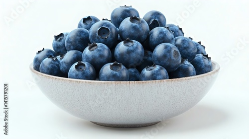 Wallpaper Mural Fresh, ripe blueberries overflowing in a decorative bowl, perfect for healthy eating, nutrition, or culinary themes. Torontodigital.ca