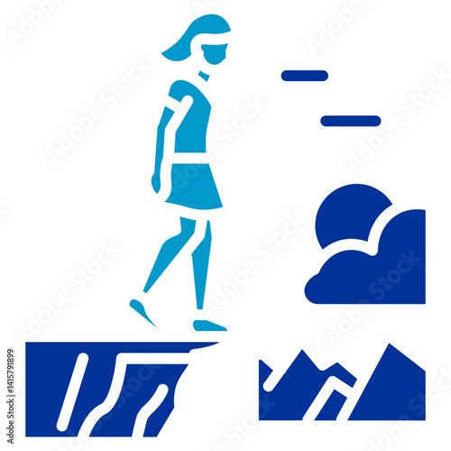 Overcoming Fear Vector Icon