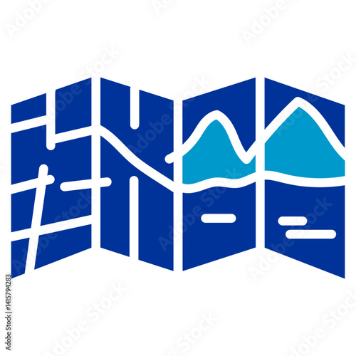 Night Mode Map Vector Icon