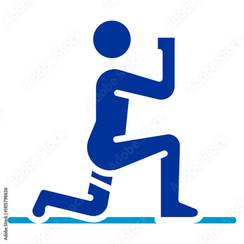 Pistol Squat Vector Icon
