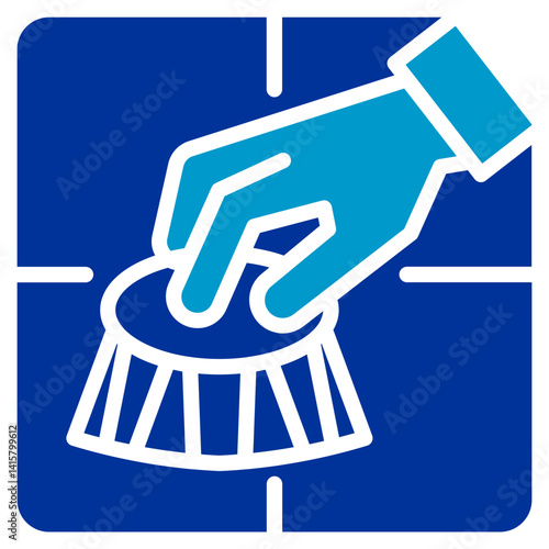 Scrubbing Tiles Vector Icon