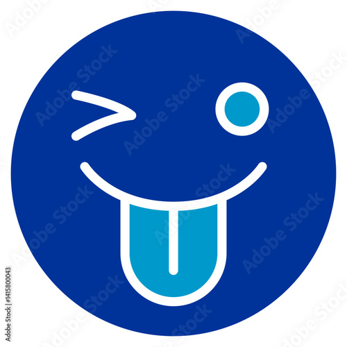 Winking Face with Tongue Vector Icon