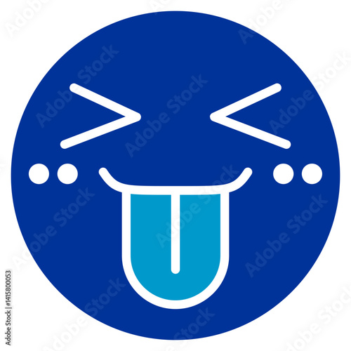 Squinting Face with Tongue Vector Icon