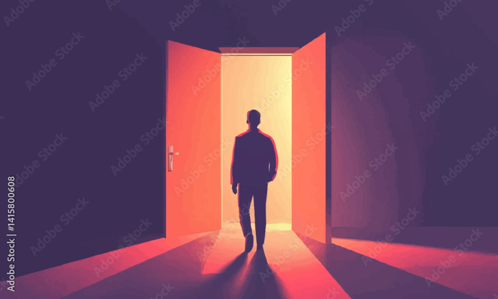 Obraz premium Exit Strategy, Vector flat minimalistic isolated illustration