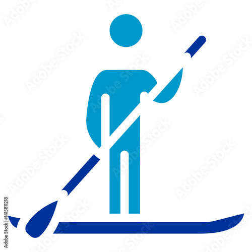 Stand Up Paddleboard Vector Icon