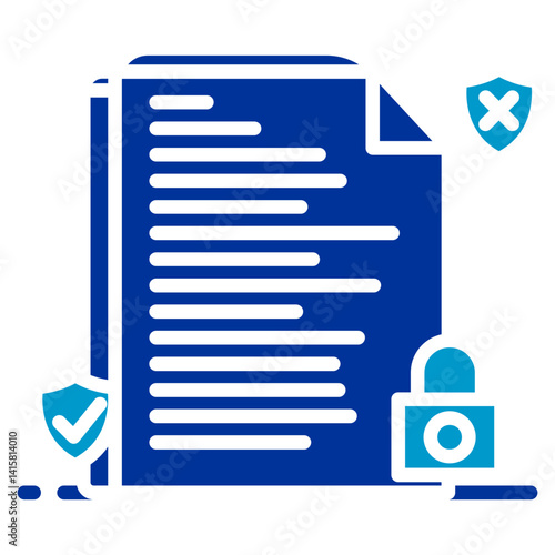 Redacted Document Vector Icon