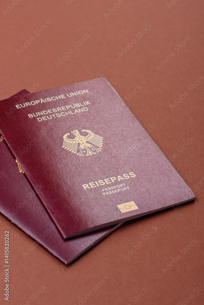 German passport, German document for travelling, border crossing German passport, German document for travelling, border crossing