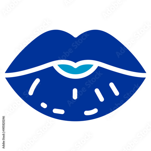 Lip Swelling Vector Icon