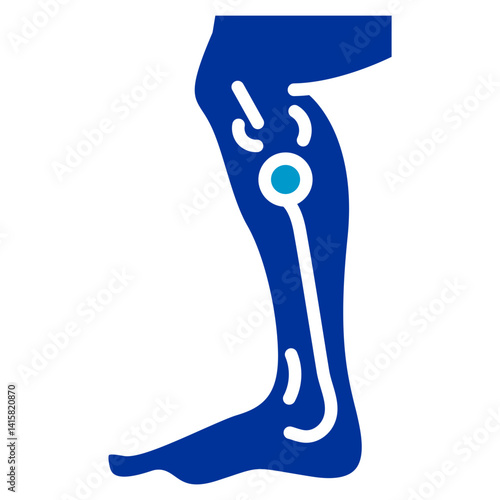 Achilles Tendon Pain Vector Icon