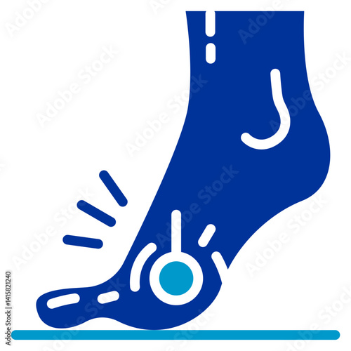 Plantar Arch Pain Vector Icon
