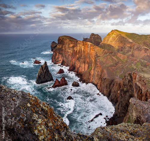 dramatic coastline with rocks of Madeira, Portugal