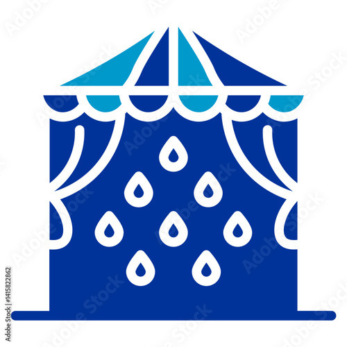 Monsoon Canopy Vector Icon