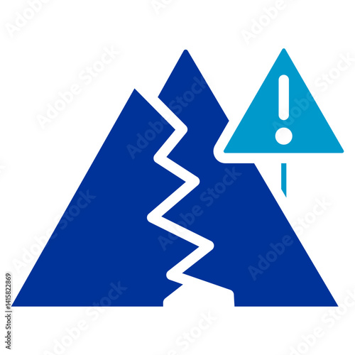 Landslide Alert Vector Icon