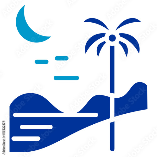 Monsoon Evening Vector Icon