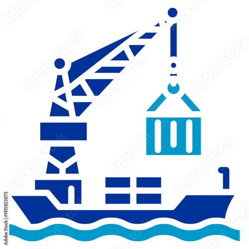 Quay Crane Vector Icon