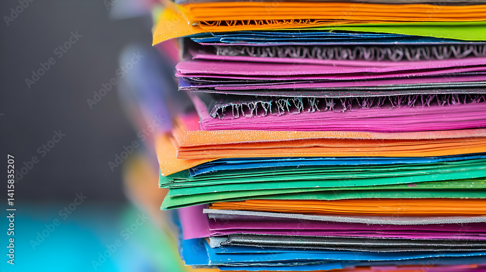 Colorful Stack Of Papers