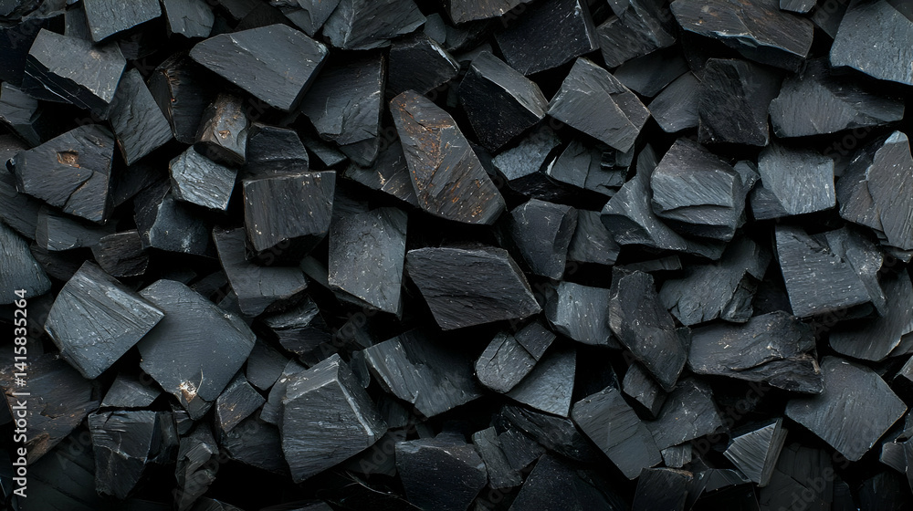Close Up View Of Dark Gray Rocks