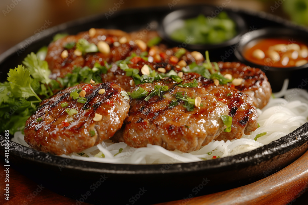 Bun Cha – Traditional Vietnamese Grilled Pork with Vermicelli Noodles Bun Cha – Traditional Vietnamese Grilled Pork with Vermicelli Noodles