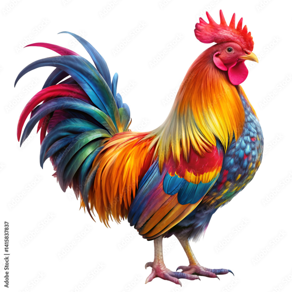 Fototapeta premium rooster isolated on white background
