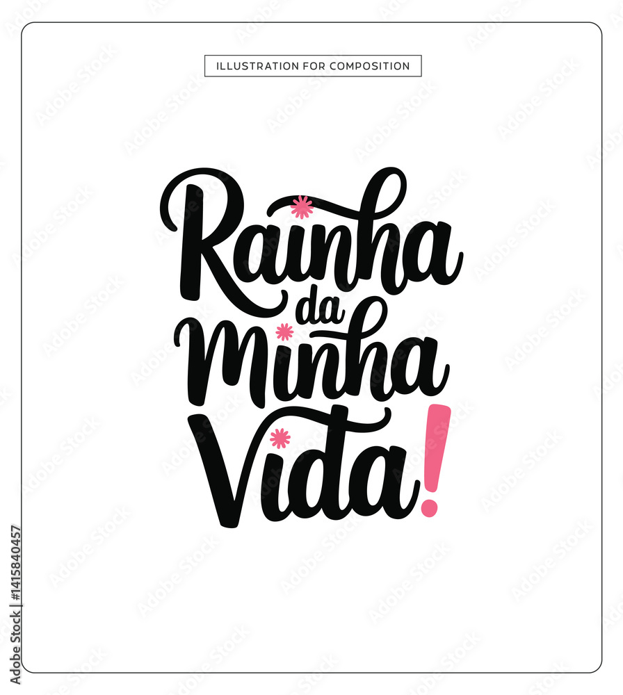 Fototapeta premium Lettering Dia das Mães