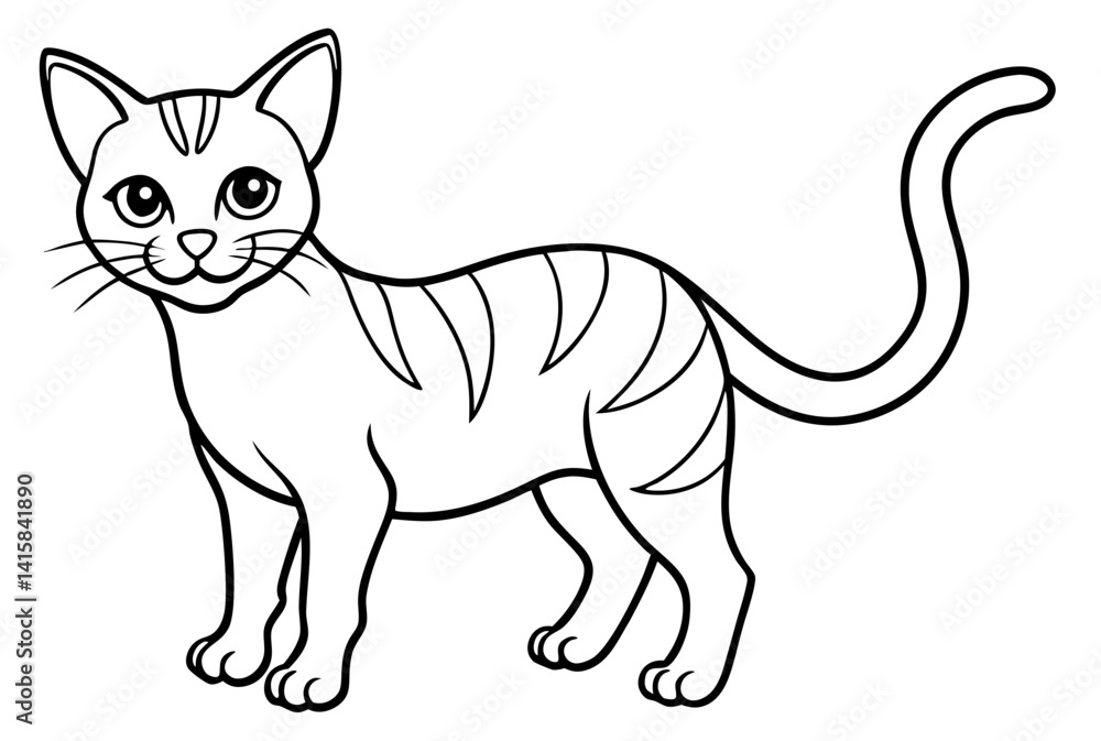 Obraz premium vector illustration of a cat