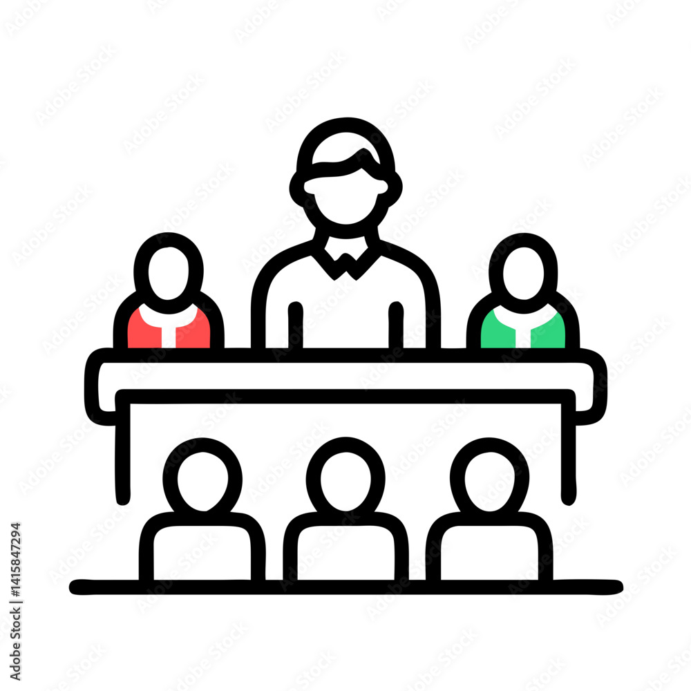 Fototapeta premium Minimalist Red Green Eyes Silhouette on Black Background