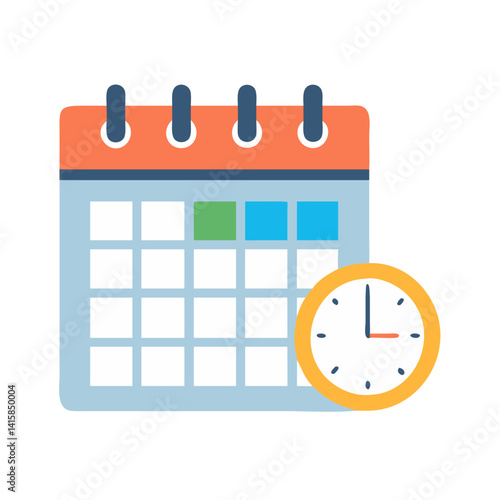 Calendar and Clock icon for appointments or reminders