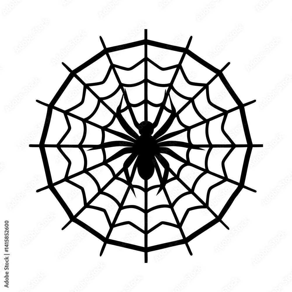 Obraz premium halloween spider on web