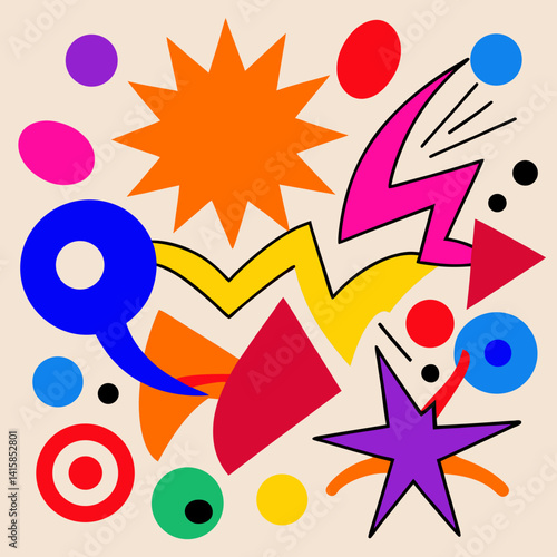 Wallpaper Mural Abstract Colorful Shapes Background Torontodigital.ca