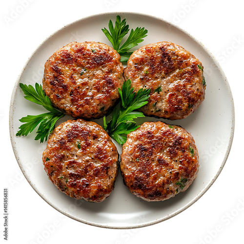 Breakfast Sausage Patties on a Plate 