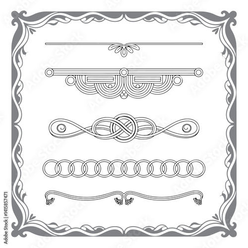 Abstract Nautical Line Art Dividers