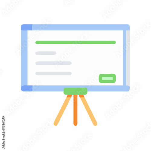 Presentation board on a stand, planning, business meeting